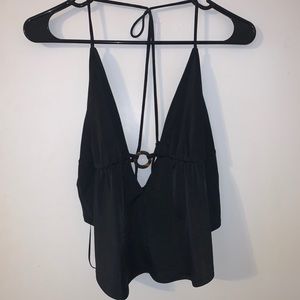 Black strappy tank top